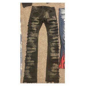 Men's Distressed Black Jeans